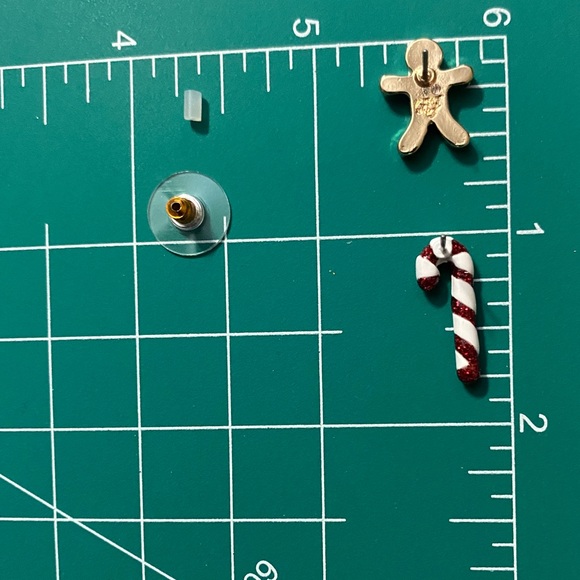 Betsey Johnson 2 pair Gingerbread and Candy Cane - Picture 4 of 7